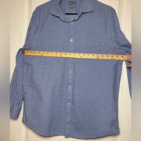 Michael Kors Blue Checkered Shirt - Picture 4 of 9
